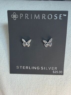 PRIMROSE • Sterling Silver Butterfly Stud Earrings